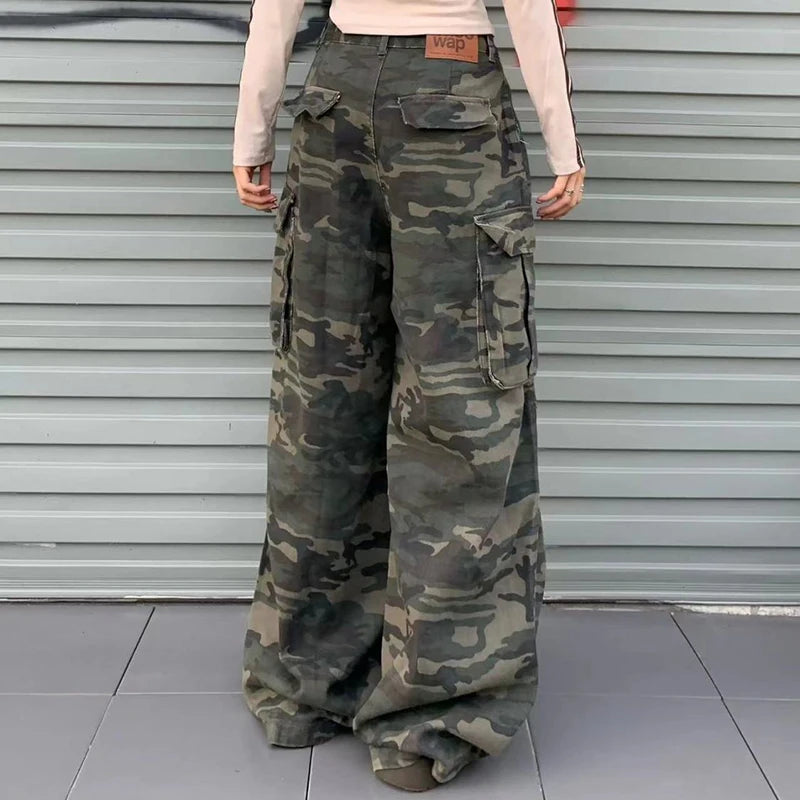 Women Camouflage Cargo Jeans