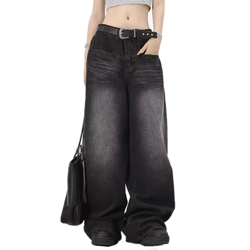 Oversized Retro Black Jeans