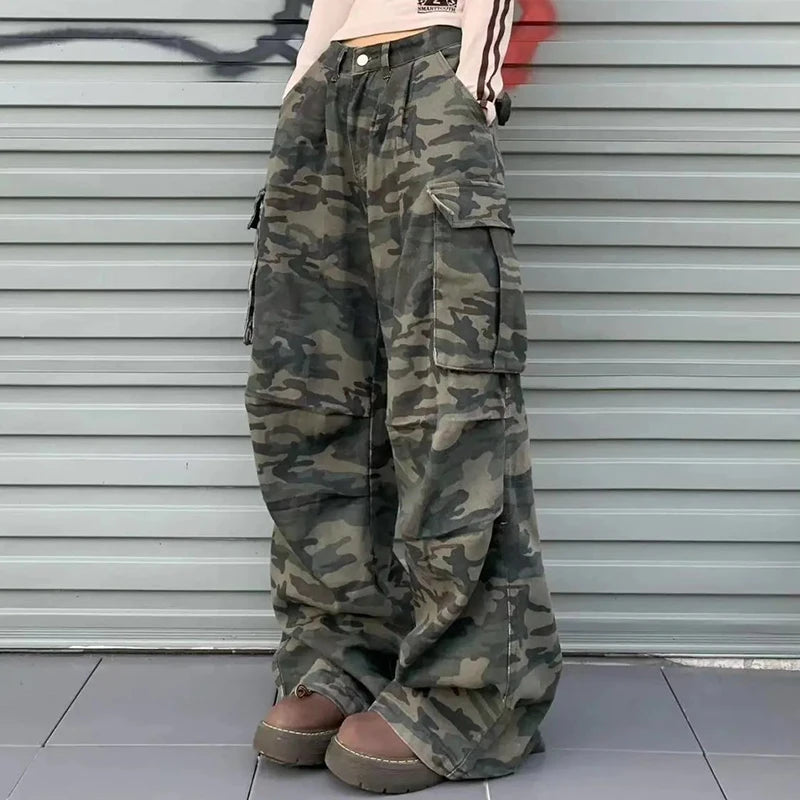 Women Camouflage Cargo Jeans