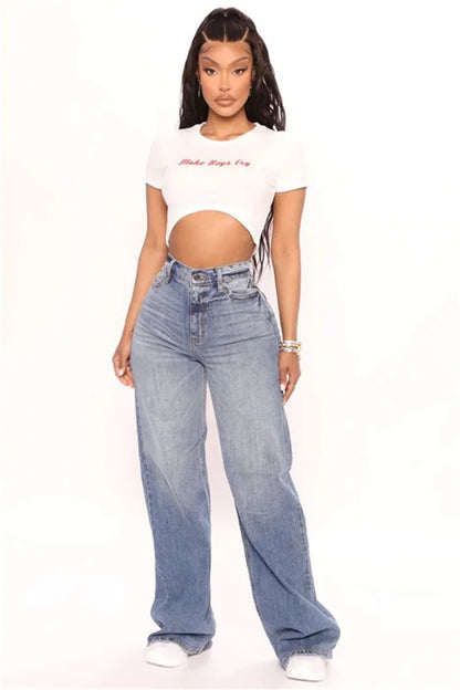 Loose Denim Wide Leg Pant