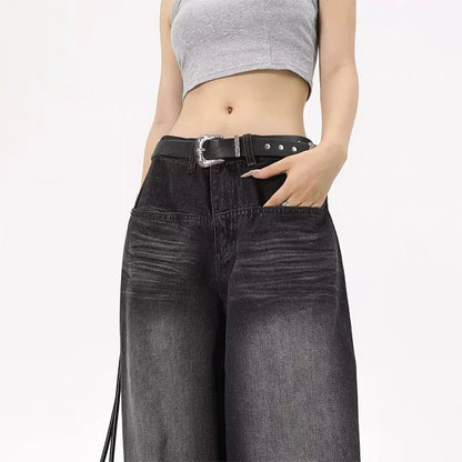 Oversized Retro Black Jeans