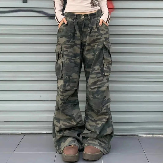 Women Camouflage Cargo Jeans